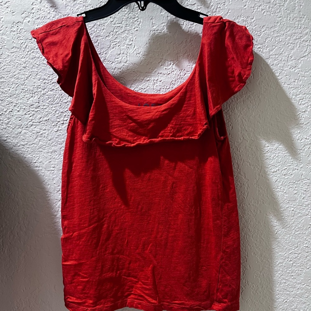 LOFT Orange Women's Top XXS Petite